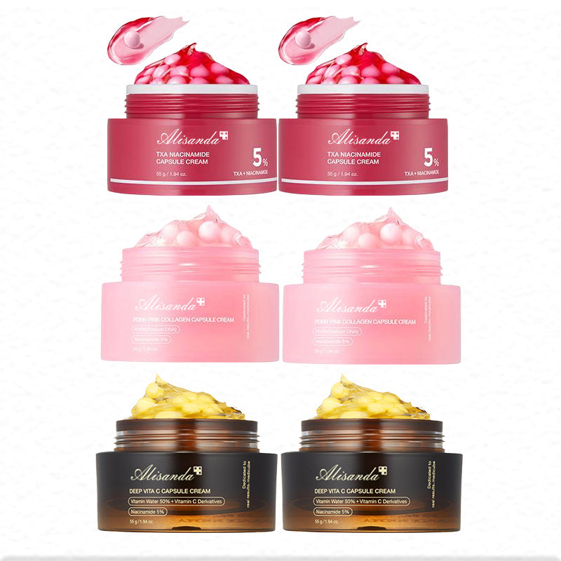🔥🔥🔥Final 3 hours:70% OFF Mix & Match Boba Cream Set | Tiktok Viral Capsule Creams for Uneven Skin Tone, Glow Hydration, Korean Skincare, K-beauty