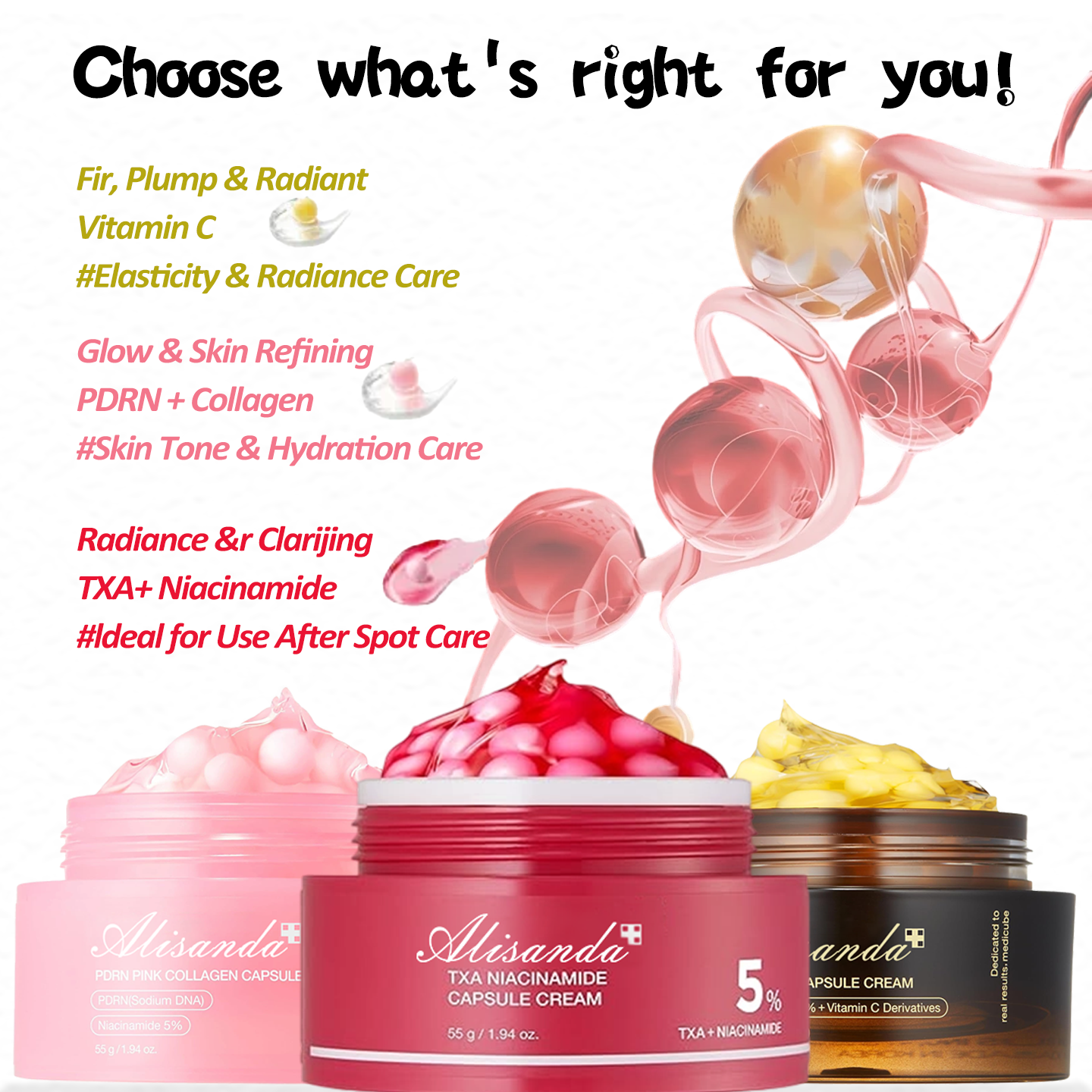 🔥🔥🔥Final 3 hours:70% OFF Mix & Match Boba Cream Set | Tiktok Viral Capsule Creams for Uneven Skin Tone, Glow Hydration, Korean Skincare, K-beauty