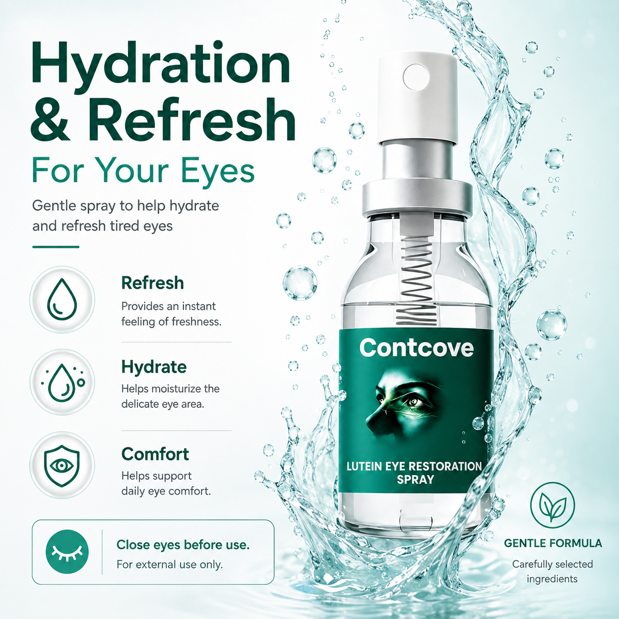 Contcove® Lutein Eye Care Spray — 10-Second Daily Routine