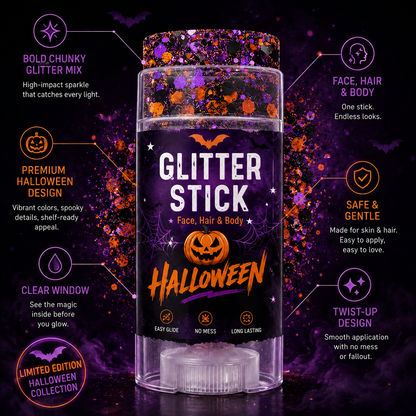Halloween Glitter Stick for Face, Hair & Body