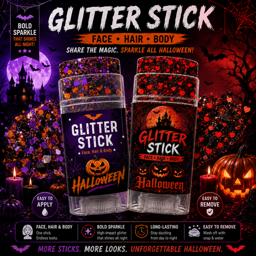 Halloween Glitter Stick for Face, Hair & Body